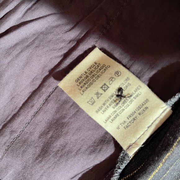 FRNCH Grey/gold pinstripe highwaisted trousers - Picture 12 of 15